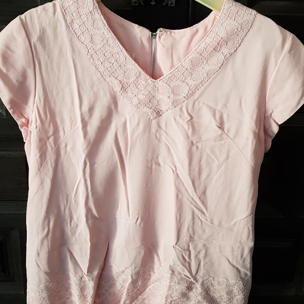 Renmor vintage cotton candypink lace dress Mad Men